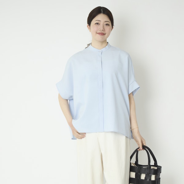 Kilka/蒸れ知らずですぐ乾くきれいめ比翼ブラウス